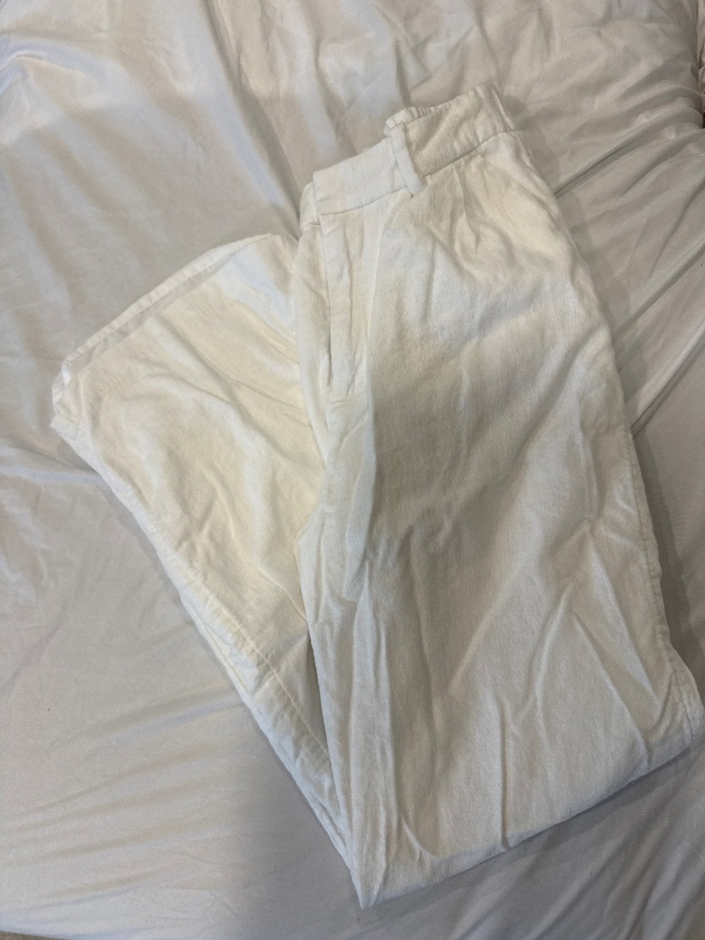 Hollister White Linen Pants